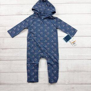 Andy & Evan Baby Hooded Romper Football Helmet Print NWT 18-24 Months